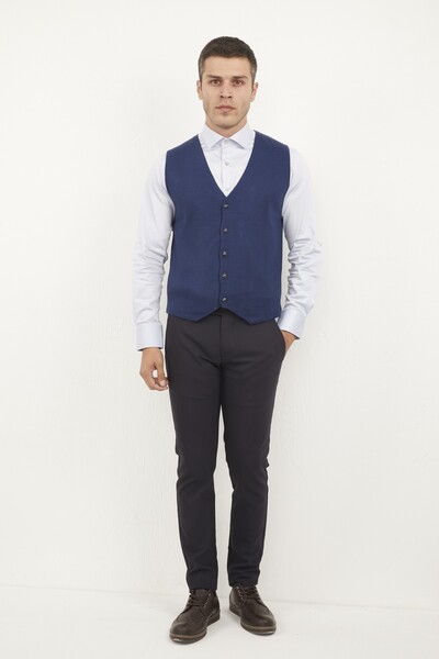 Buttoned Knitwear Vest - Thumbnail