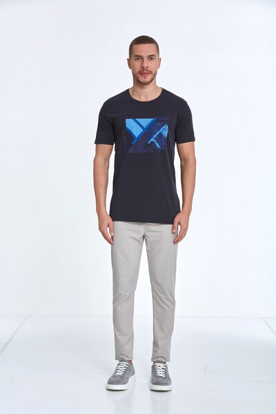 Caleb Printed Men's T-Shirt Black - 2
