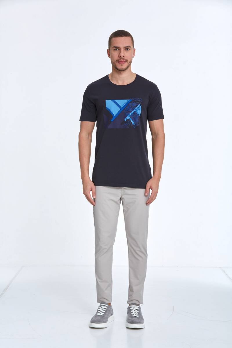 Caleb Printed Men's T-Shirt Black - 2