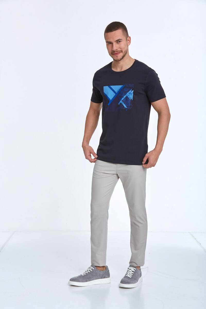 Caleb Printed Men's T-Shirt Black - 3