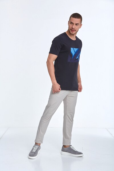 Caleb Printed Men's T-Shirt Black - 4