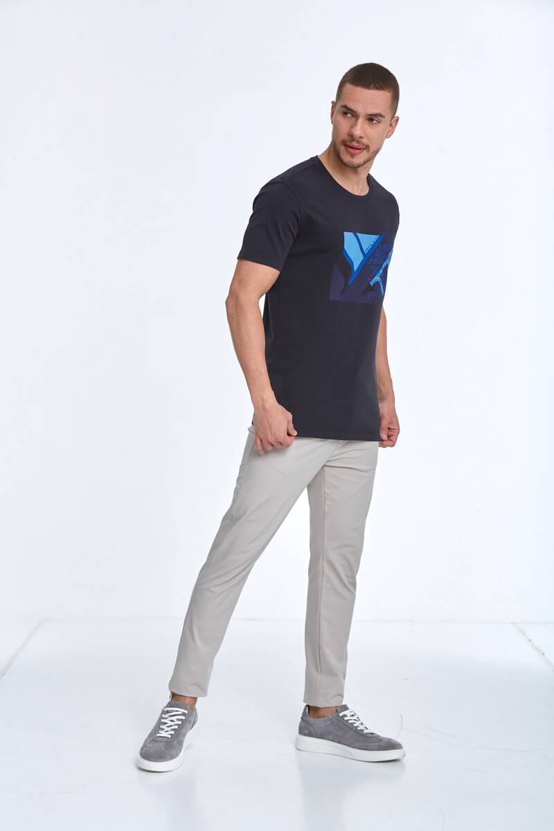 Caleb Printed Men's T-Shirt Black - 4