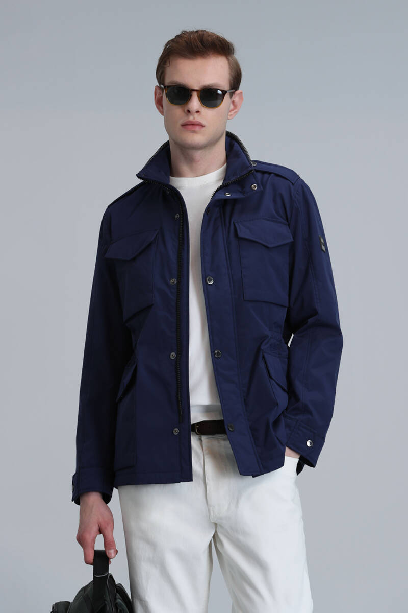 Cameron Men's Coat Navy Blue - 1
