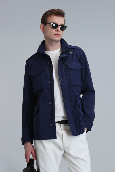 Cameron Men's Coat Navy Blue - 3