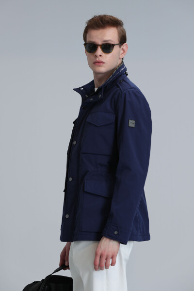 Cameron Men's Coat Navy Blue - 5