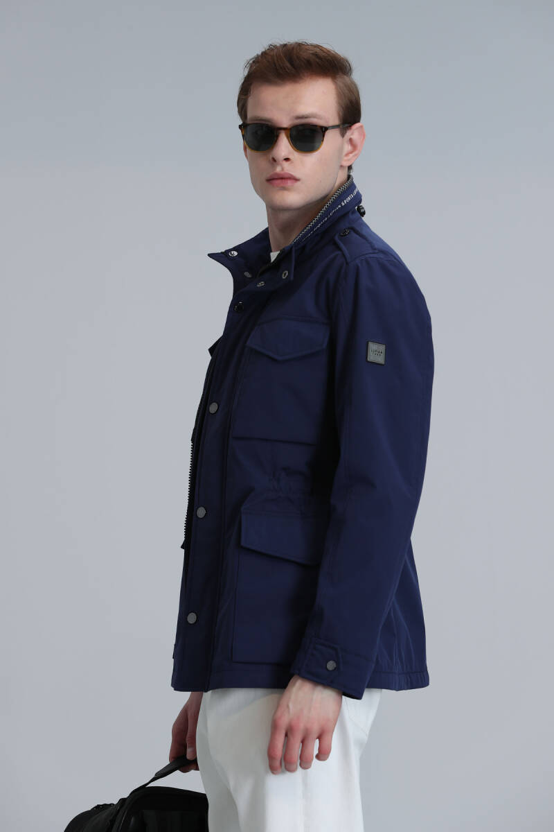 Cameron Men's Coat Navy Blue - 5