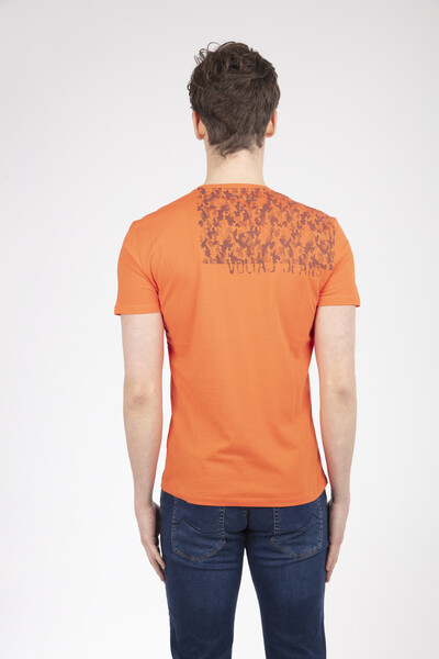 Camouflage Printed Crew Neck T-Shirt - Thumbnail