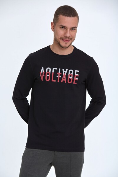 Capri Men's Long Sleeve T-Shirt Black 