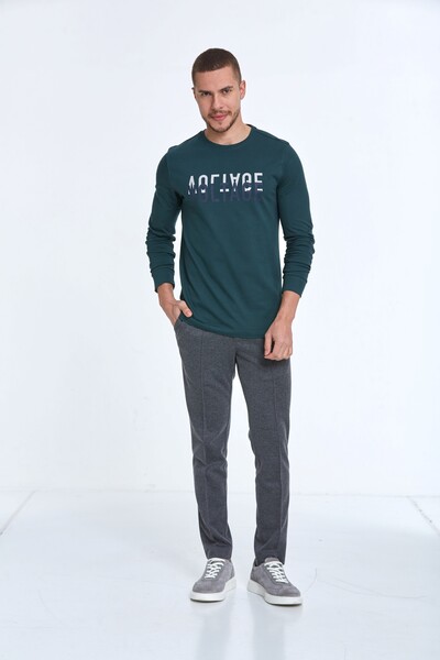 Capri Men's Long Sleeve T-Shirt Green - 2