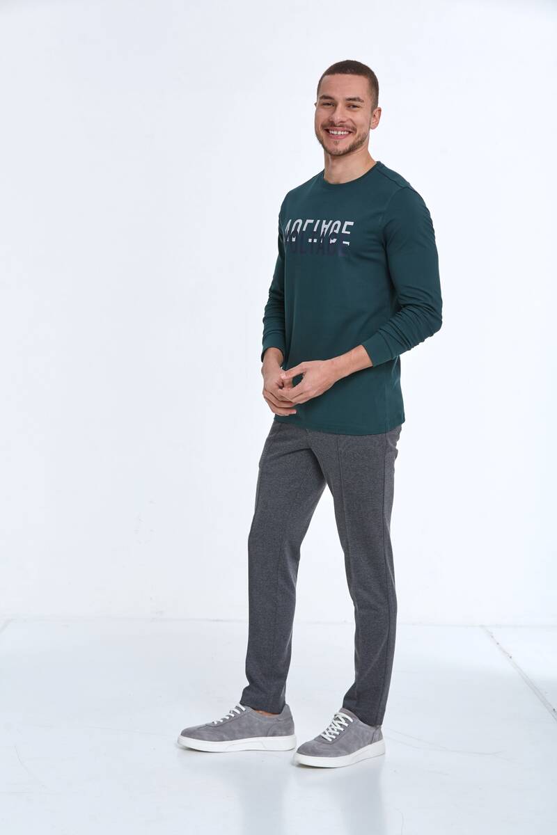 Capri Men's Long Sleeve T-Shirt Green - 5