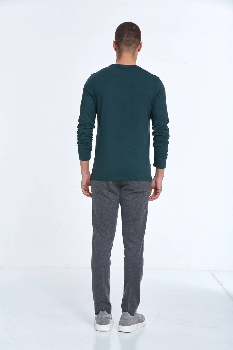 Capri Men's Long Sleeve T-Shirt Green - 4