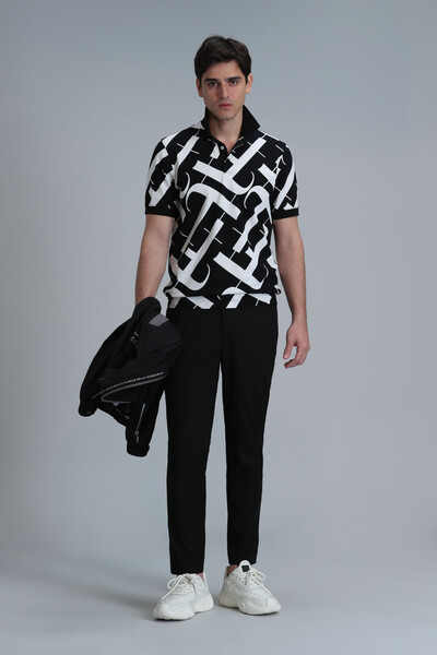 Cara Smart Men's Polo T-Shirt Black - 2
