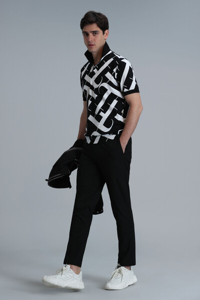 Cara Smart Men's Polo T-Shirt Black - 4
