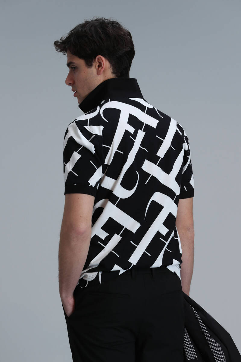 Cara Smart Men's Polo T-Shirt Black - 6
