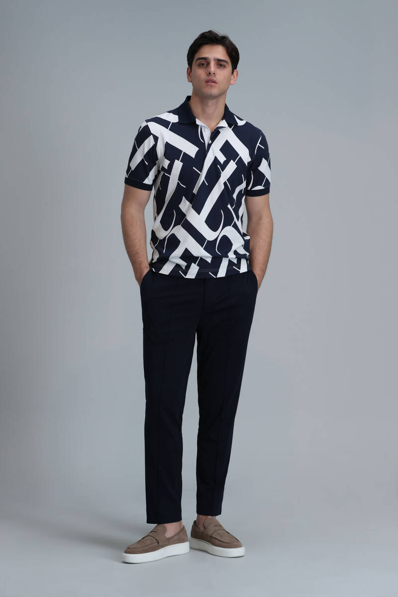 Cara Smart Men's Polo T-Shirt Navy Blue - 2