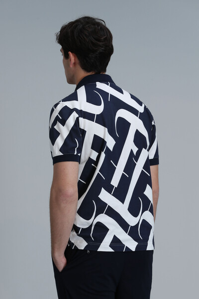 Cara Smart Men's Polo T-Shirt Navy Blue - 6