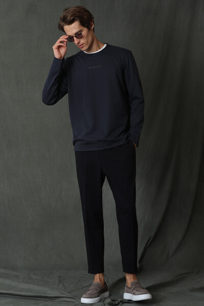 Carter Men's Long Sleeve T-Shirt Navy Blue - 2
