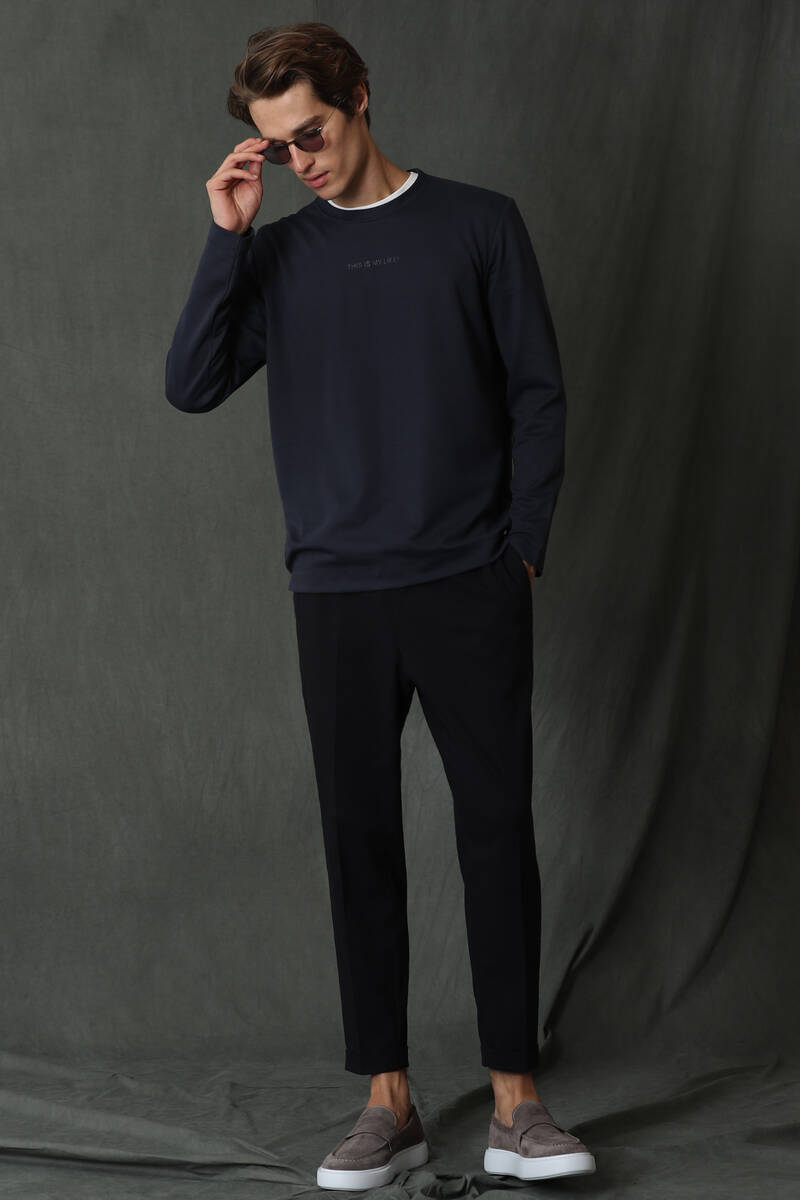 Carter Men's Long Sleeve T-Shirt Navy Blue - 2