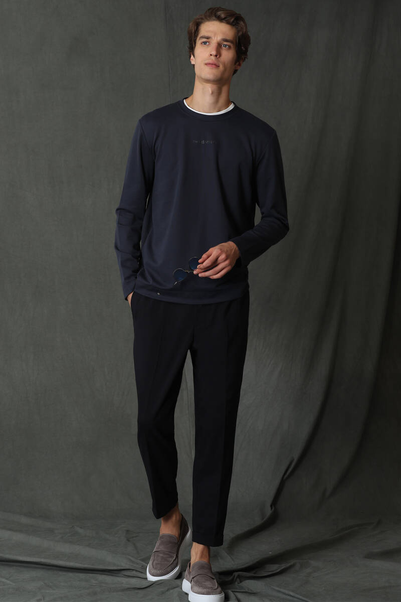 Carter Men's Long Sleeve T-Shirt Navy Blue - 3