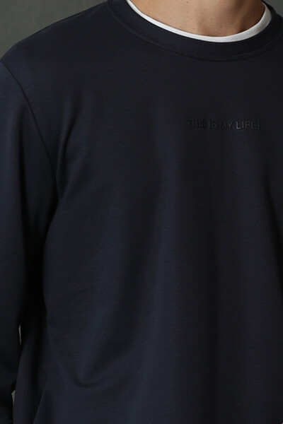 Carter Men's Long Sleeve T-Shirt Navy Blue - 4