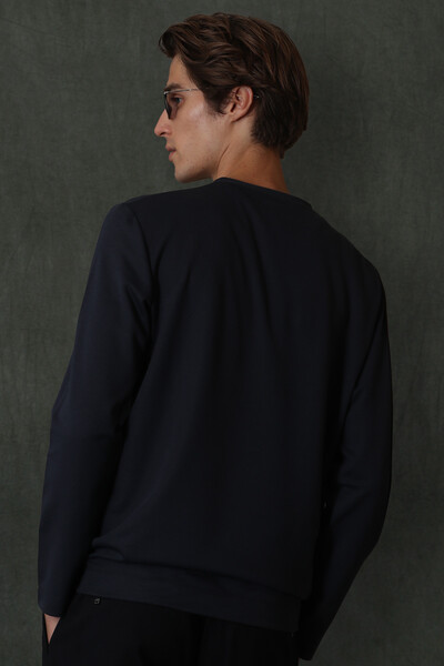 Carter Men's Long Sleeve T-Shirt Navy Blue - 5