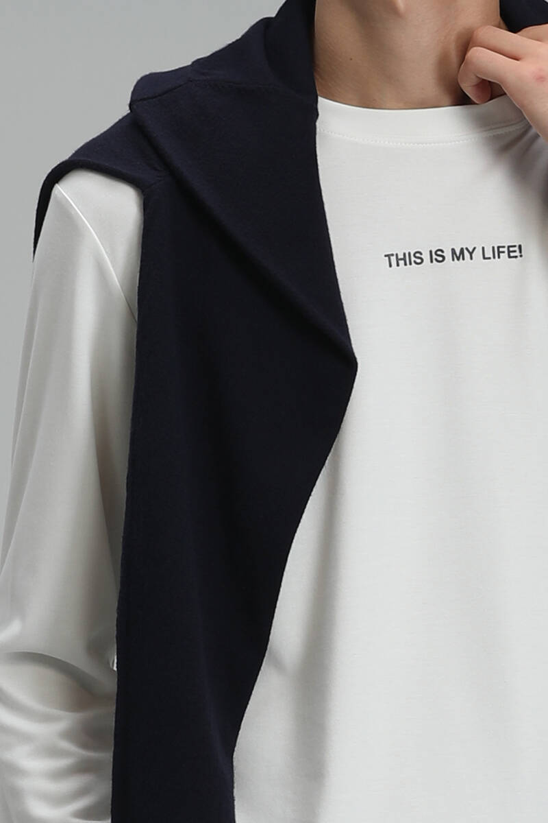 Carter Men's Long Sleeve T-Shirt Off White - 4