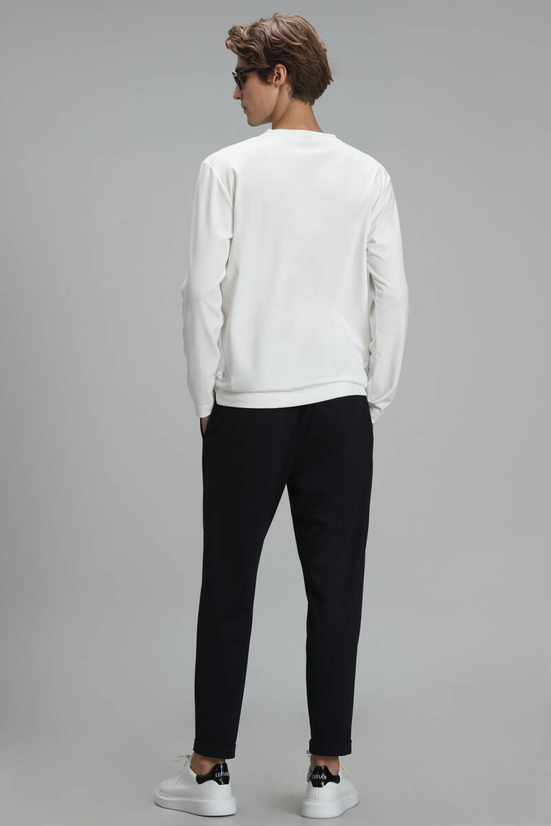 Carter Men's Long Sleeve T-Shirt Off White - 5