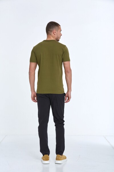 Cedro Printed Men's T-Shirt Khaki - 5