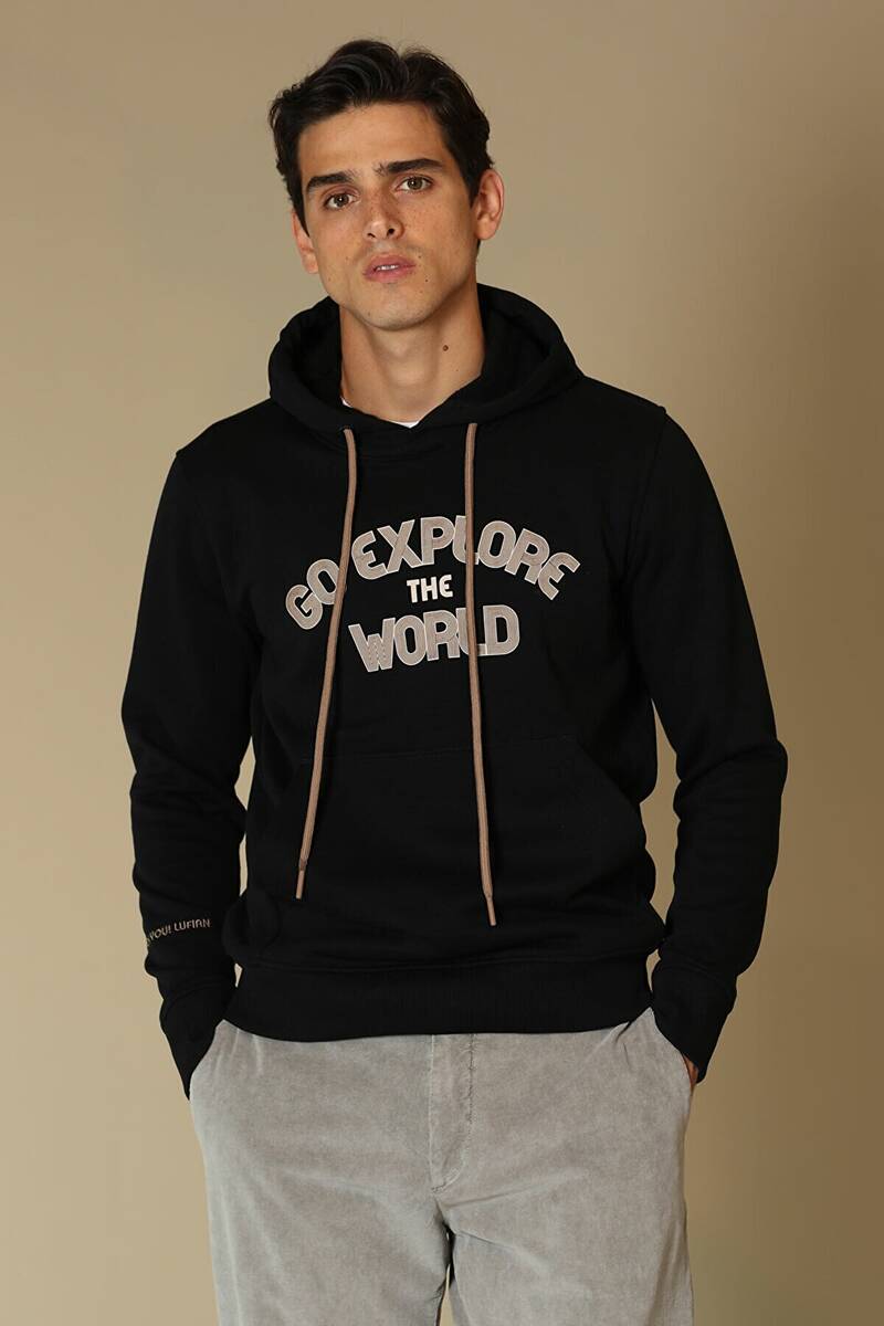 Charge Erkek Sweatshirt Siyah - 1