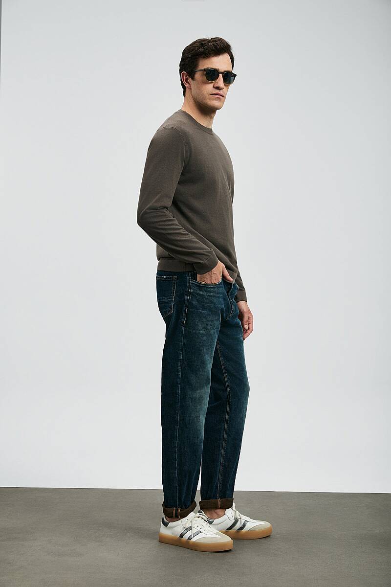 Chris Spor Jean Erkek Pantolon Slim Fit Mavi - 1