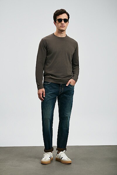 Chris Spor Jean Erkek Pantolon Slim Fit Mavi - 4