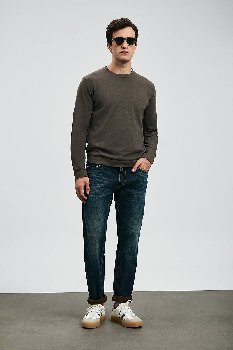 Chris Spor Jean Erkek Pantolon Slim Fit Mavi - 4