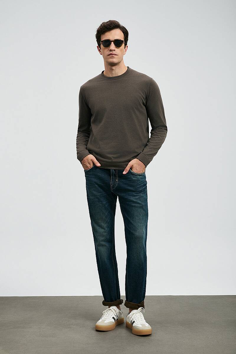 Chris Spor Jean Erkek Pantolon Slim Fit Mavi - 5