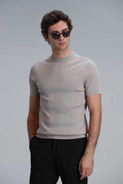 Class Men's Sweater Beige - 1