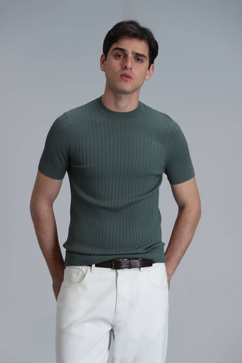 Class Men's Sweater Smoke Green - 1