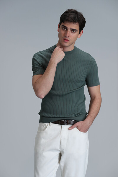 Class Men's Sweater Smoke Green - 4
