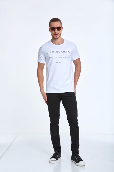Clipper Printed Men's T-Shirt White - 2