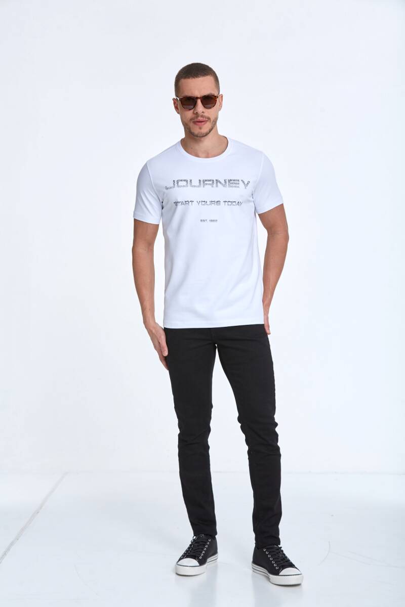 Clipper Printed Men's T-Shirt White - 2