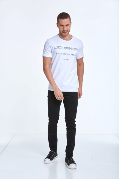 Clipper Printed Men's T-Shirt White - 3