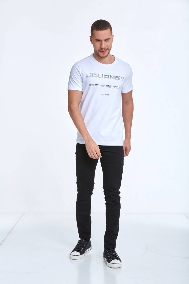 Clipper Printed Men's T-Shirt White - 3