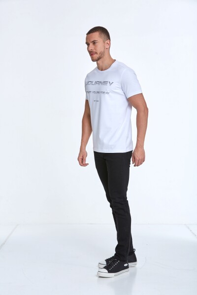 Clipper Printed Men's T-Shirt White - 4