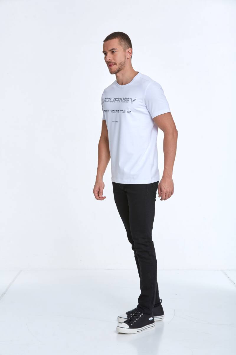 Clipper Printed Men's T-Shirt White - 4