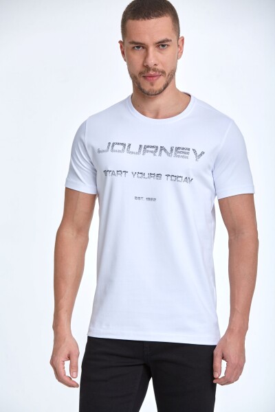 Clipper Printed Men's T-Shirt White 