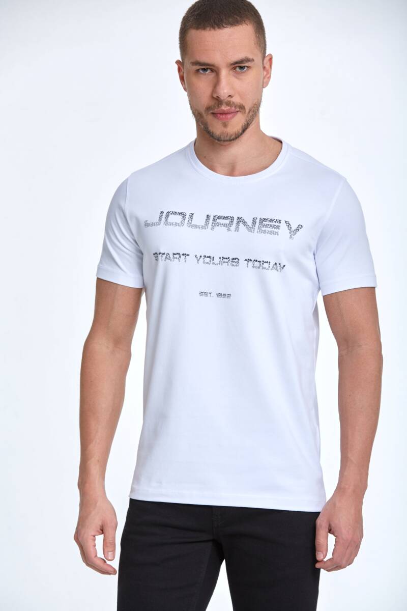 Clipper Printed Men's T-Shirt White - 1