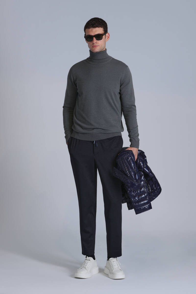 Clos Sports Men's Chino Pants Slim Fit Navy Blue - 5