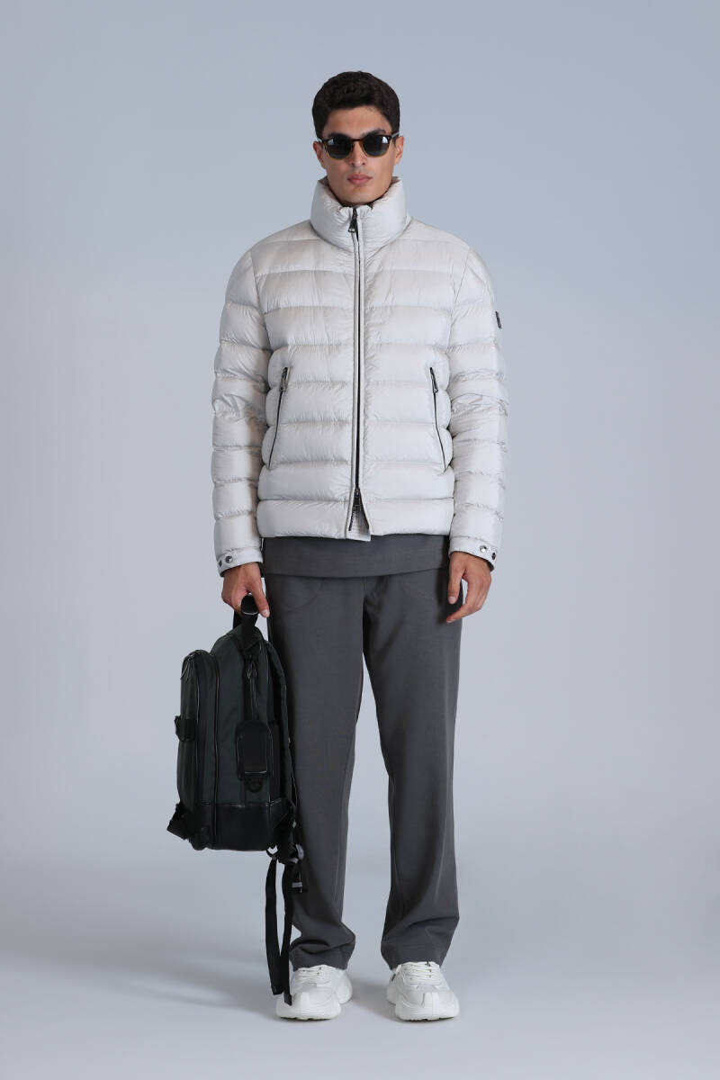 Clow Goose Down Men's Coat Stone - 2