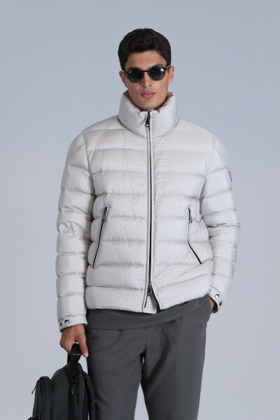 Clow Goose Down Men's Coat Stone - 3