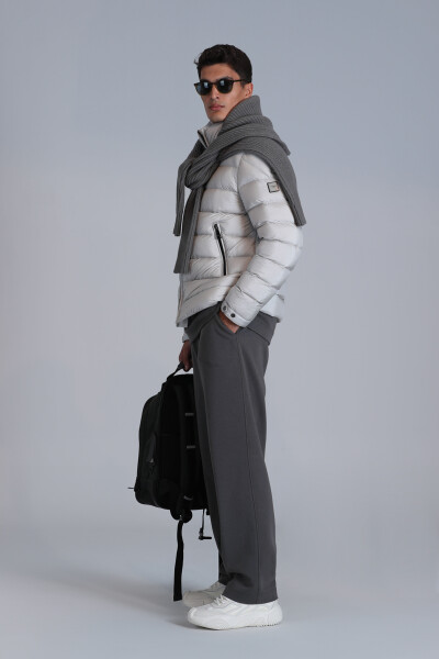 Clow Goose Down Men's Coat Stone - 4