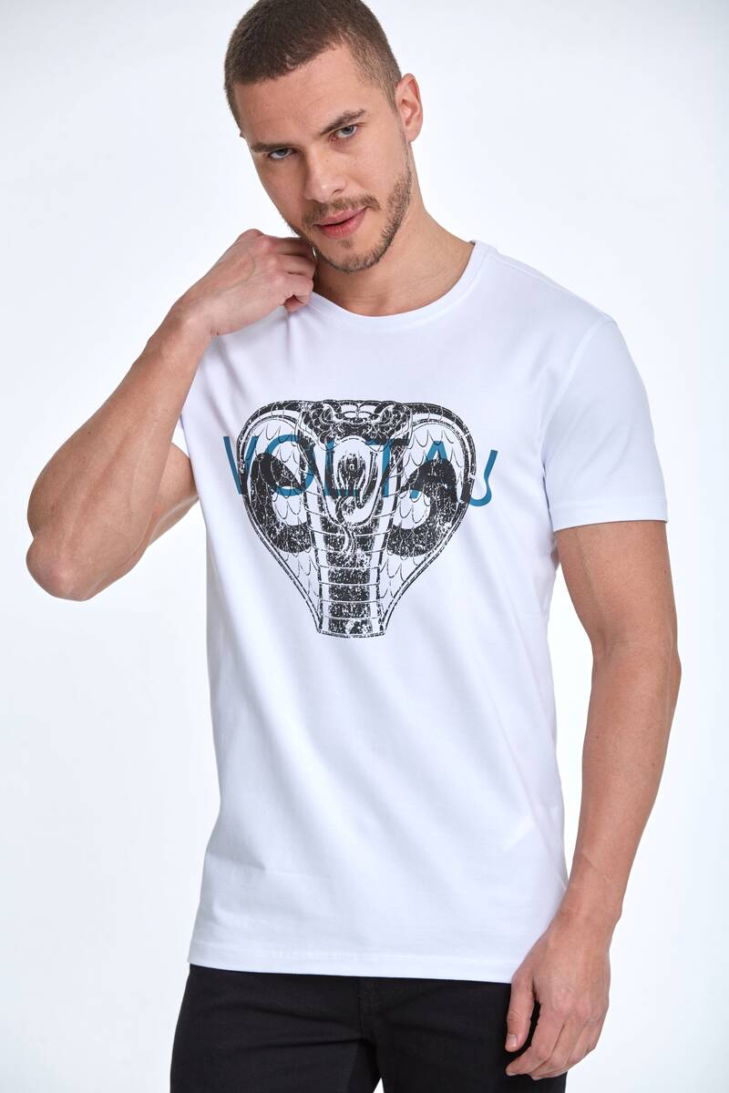 Cobra Printed Crew Neck Men's T-Shirt