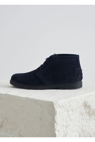 Coe Navy Blue Suede Boots - 2